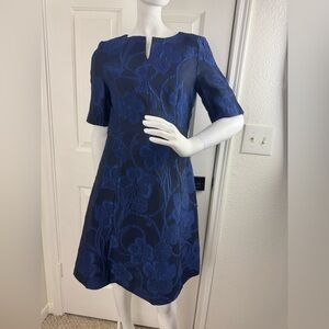 Roberto Quaglia Elegant Blue Floral Dress #192